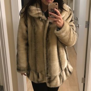 Faux fur coat